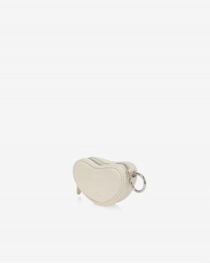 Women's Find Kapoor Heart Mini Tote Pouches White | EQD5961SF