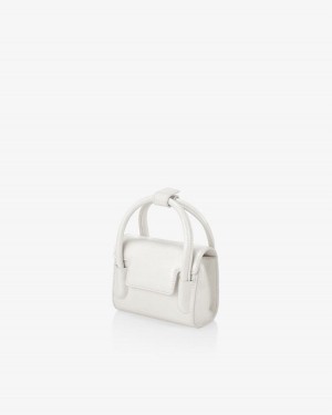 Women's Find Kapoor Marty Bag 12 Crinkled Tote Crossbody Bags White | CAU772EW