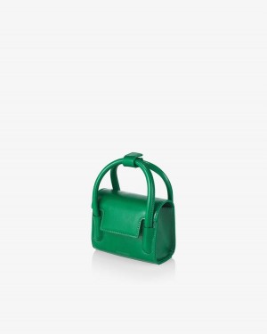 Women's Find Kapoor Marty Bag 12 Crinkled Tote Crossbody Bags Green | AED9784PA