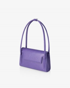 Women's Find Kapoor Marty Bag 26 Crinkled Tote Shoulder Bags Purple | MAG1527HP