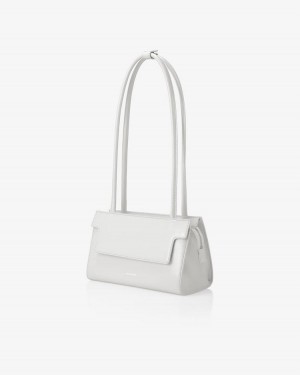 Women's Find Kapoor Marty Brick Bag 24 Crinkled Tote Shoulder Bags White Grey | DUV28VR