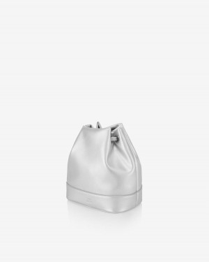 Women's Find Kapoor Pingo Plum 18 Tote Backpacks Silver | GES5033DN