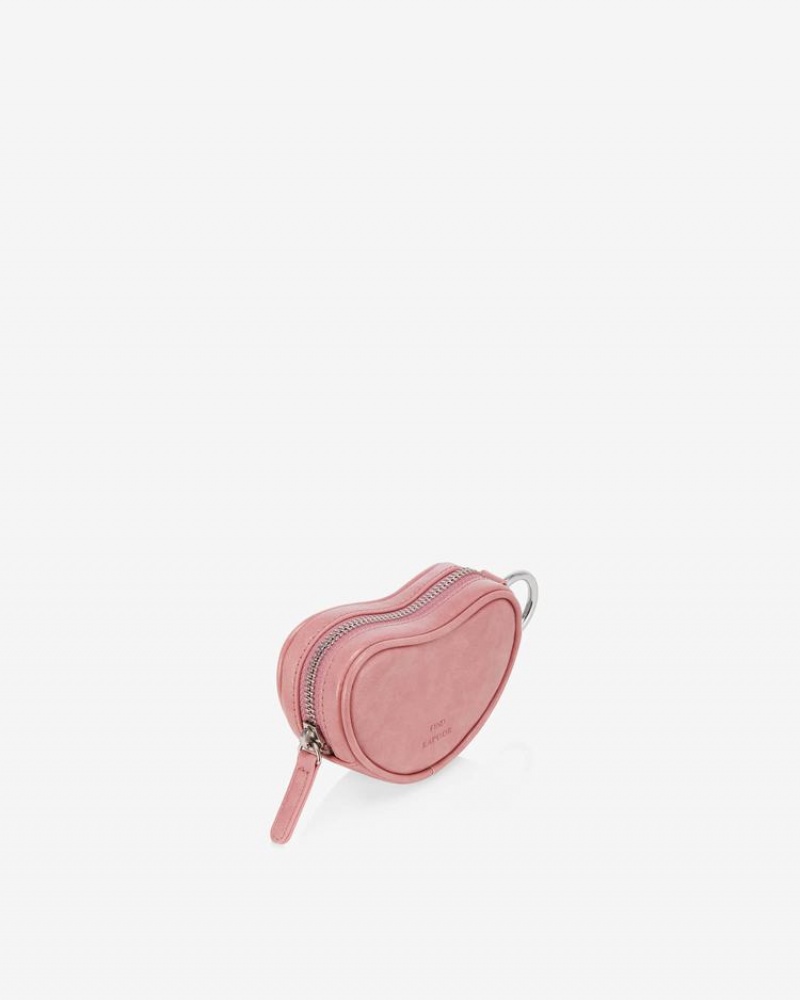 Women's Find Kapoor Heart Mini Tote Pouches Pink | ZZB4762CE