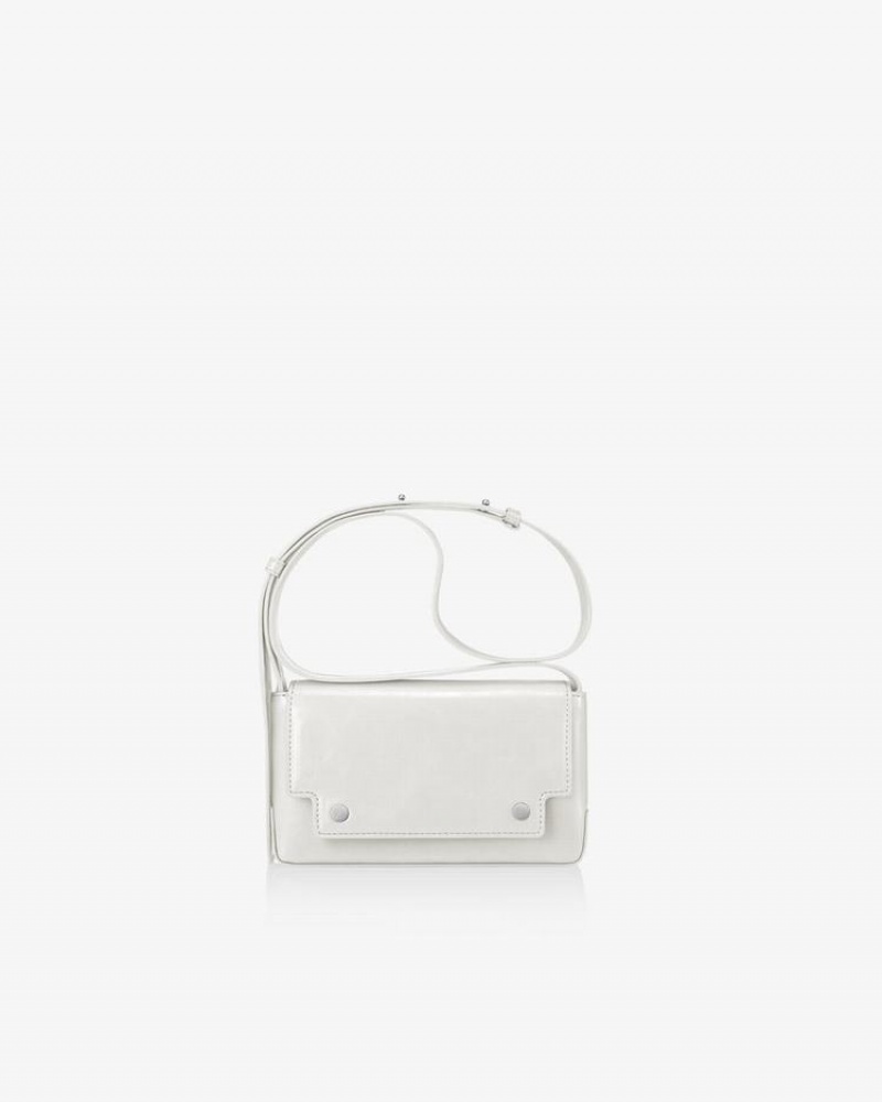 Women's Find Kapoor Marc Bag 18 Crinkled Tote Crossbody Bags White | XSW6055DS