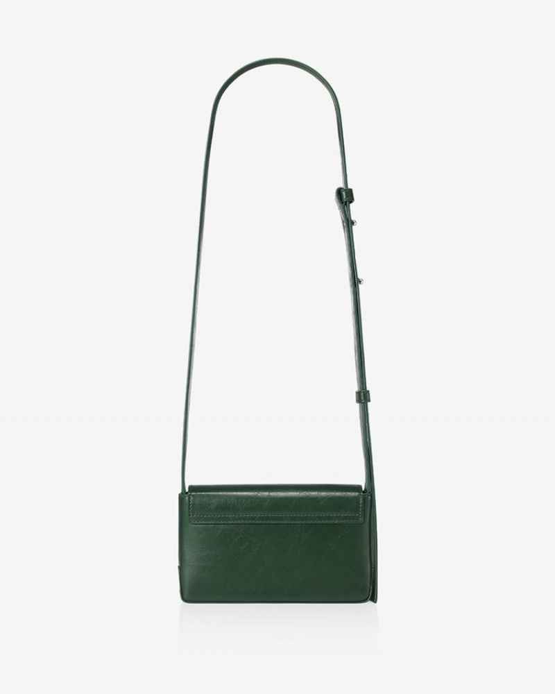 Women's Find Kapoor Marc Bag 18 Crinkled Tote Crossbody Bags Deep Green | QEX2035QR