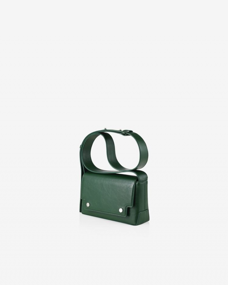 Women's Find Kapoor Marc Bag 18 Crinkled Tote Crossbody Bags Deep Green | QEX2035QR