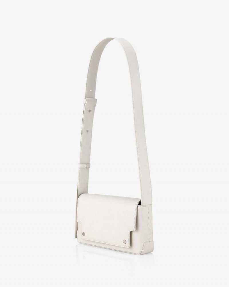 Women's Find Kapoor Marc Bag 26 Crinkled Tote Crossbody Bags White | ZLB7922RC