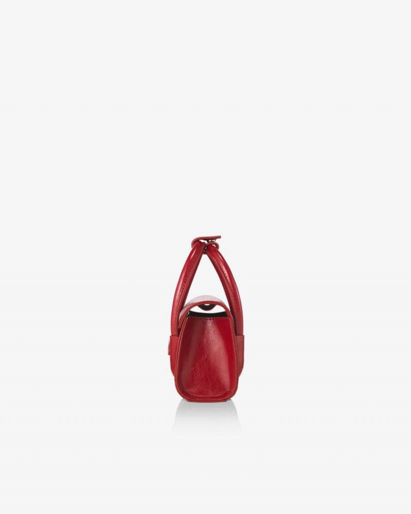 Women's Find Kapoor Marty Bag 12 Crinkled Tote Crossbody Bags Red | OYL1980KR