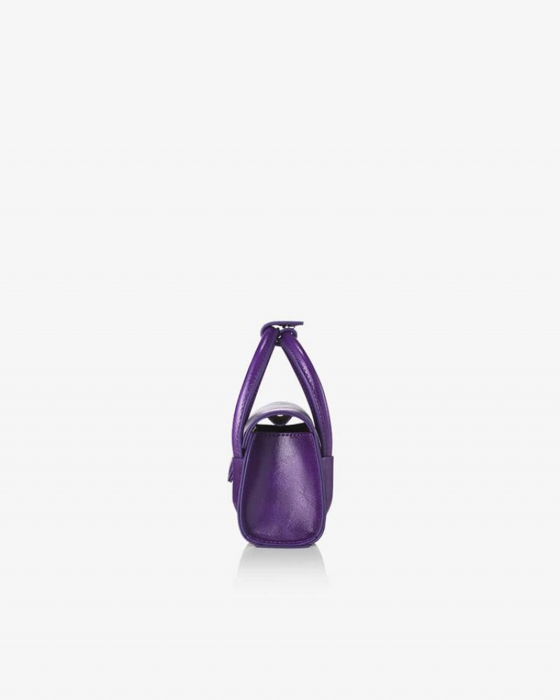 Women's Find Kapoor Marty Bag 12 Crinkled Tote Crossbody Bags Purple | RHX745OE