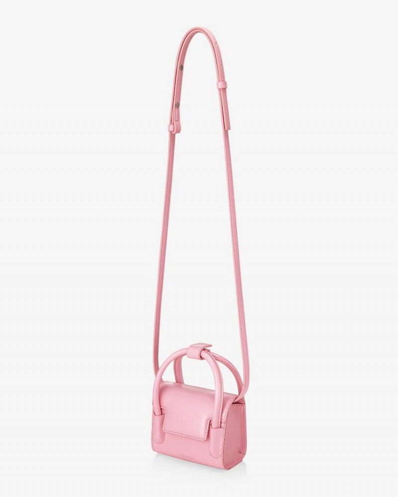 Women's Find Kapoor Marty Bag 12 Crinkled Tote Crossbody Bags Pink | ALJ8264TF