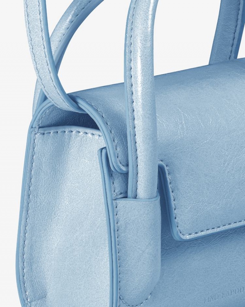 Women's Find Kapoor Marty Bag 12 Crinkled Tote Crossbody Bags Light Blue | MIC5799WH