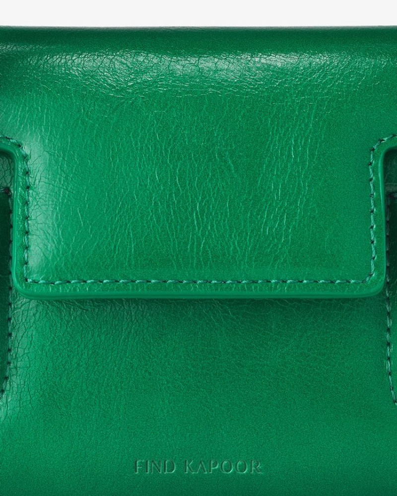 Women's Find Kapoor Marty Bag 12 Crinkled Tote Crossbody Bags Green | AED9784PA