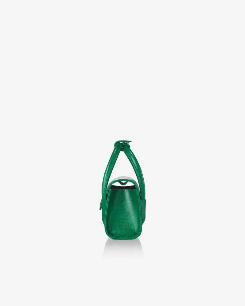 Women's Find Kapoor Marty Bag 12 Crinkled Tote Crossbody Bags Green | AED9784PA