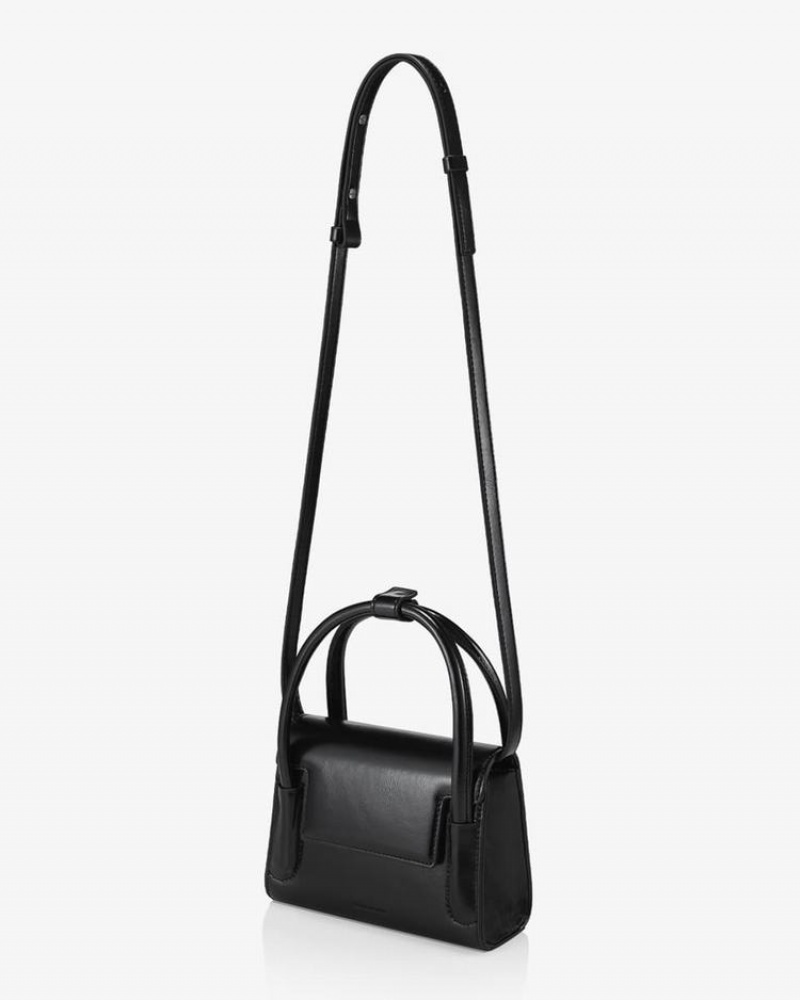 Women's Find Kapoor Marty Bag 18 Crinkled Tote Crossbody Bags Black | TXU3296YY