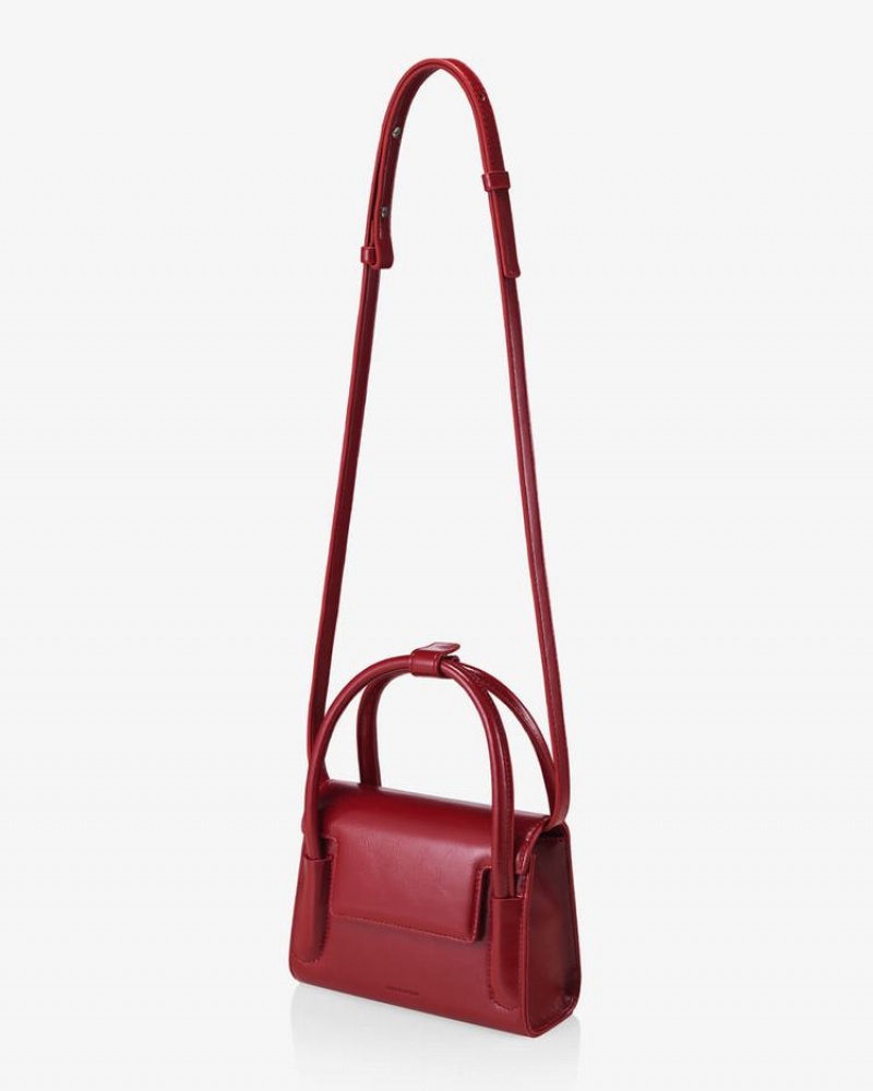 Women's Find Kapoor Marty Bag 18 Crinkled Tote Crossbody Bags Red | SZQ8213IB