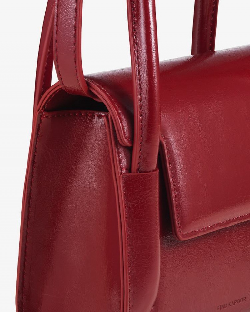 Women's Find Kapoor Marty Bag 18 Crinkled Tote Crossbody Bags Red | SZQ8213IB