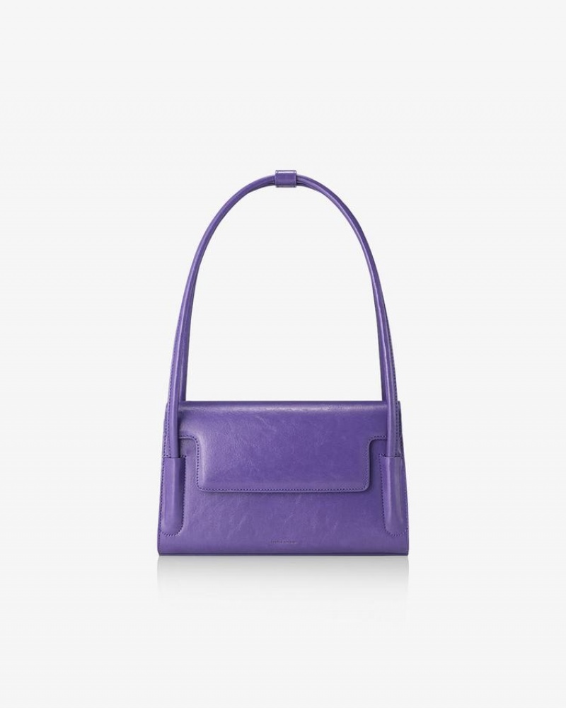 Women's Find Kapoor Marty Bag 26 Crinkled Tote Shoulder Bags Purple | MAG1527HP