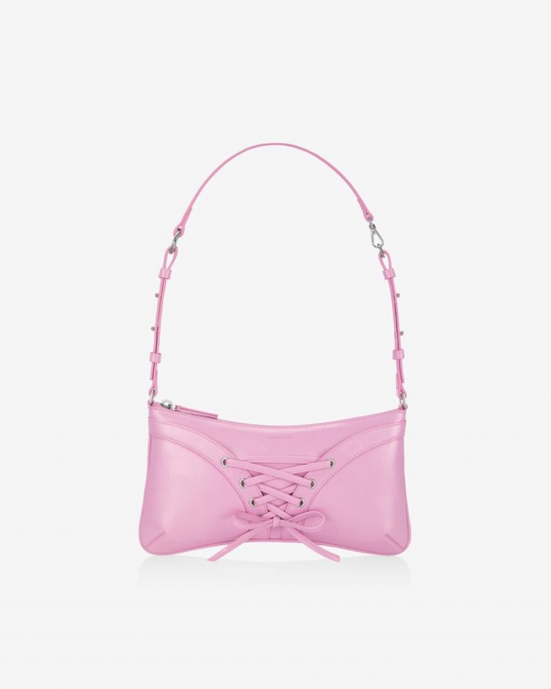 Women's Find Kapoor Ribbon Tie Tote Shoulder Bags Pink | UUI6078HE