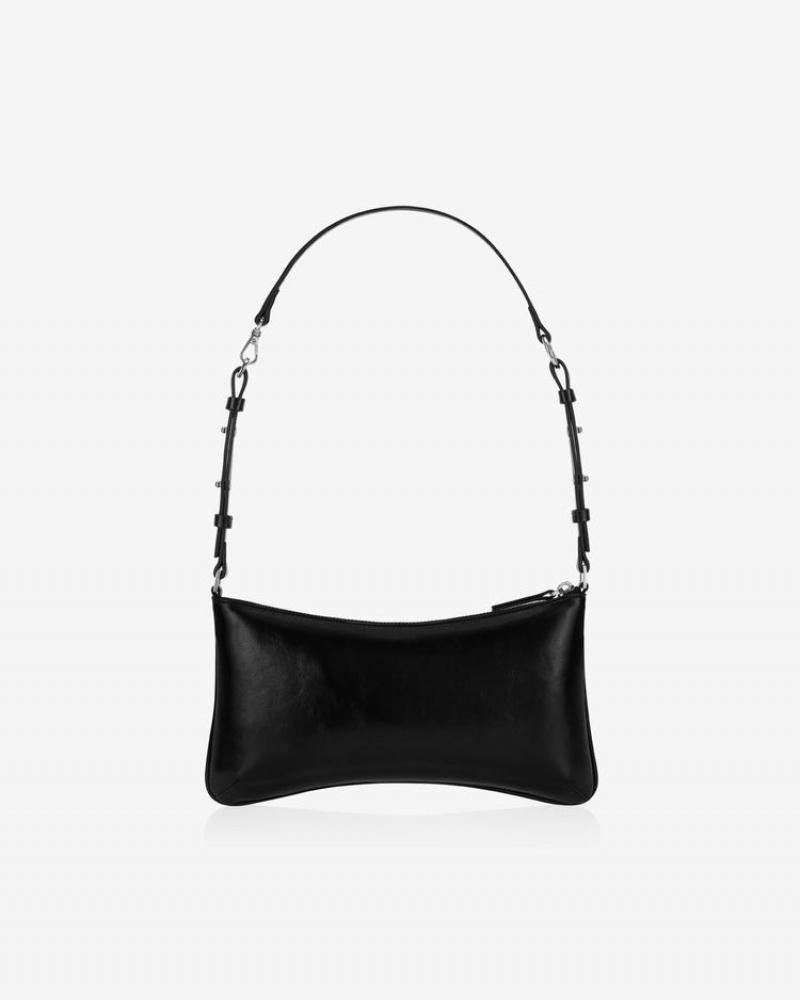 Women's Find Kapoor Ribbon Tie Tote Shoulder Bags Black | VMV1536TE