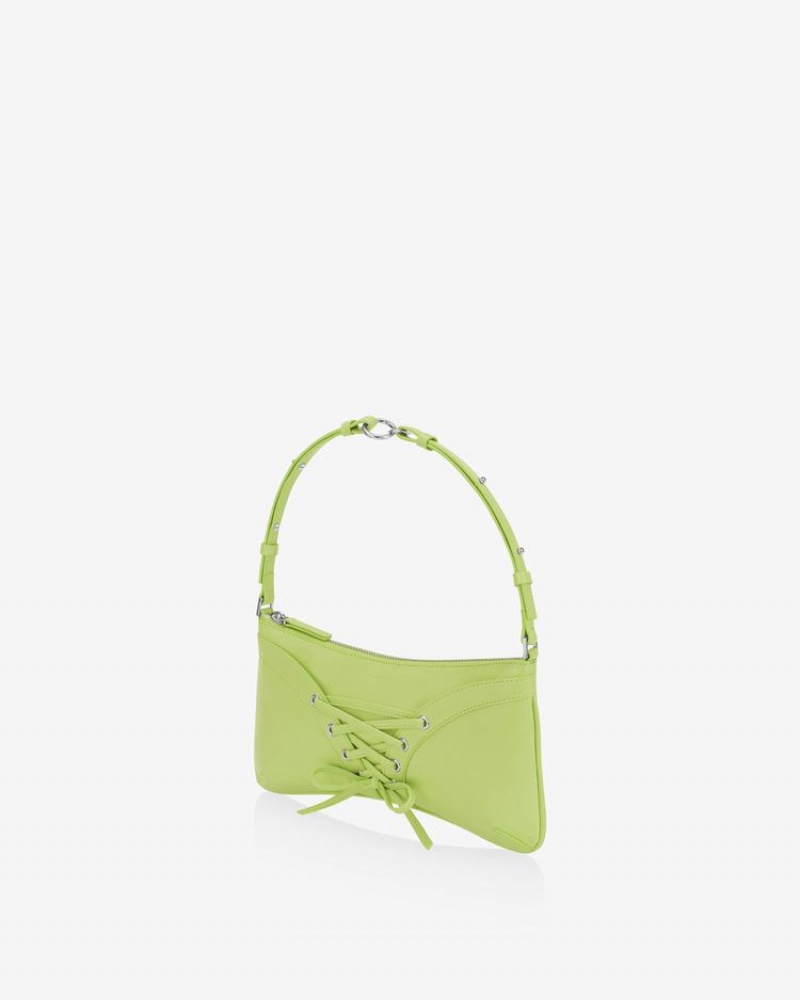 Women's Find Kapoor Ribbon Tie Tote Shoulder Bags Green | VHQ7689VY