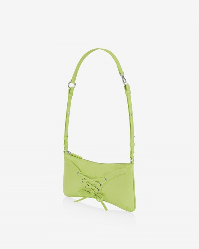 Women's Find Kapoor Ribbon Tie Tote Shoulder Bags Green | VHQ7689VY